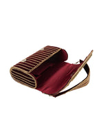 Women Antique Gold Embellished Party Clutch Bag with Crystal & Rhinestone Work