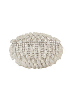 Women Silver Crystal Beaded Embellished Party Shoulder Bag