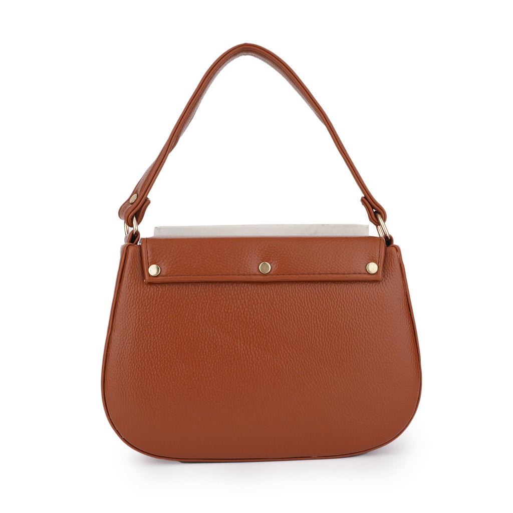 Women Brown Textured Shoulder Bag with Adjustable Sling Strap
