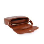 Women Brown Textured Shoulder Bag with Adjustable Sling Strap