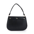 Women Black Textured Shoulder Bag with Adjustable Sling Strap